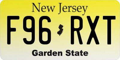 NJ license plate F96RXT