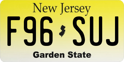 NJ license plate F96SUJ