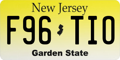 NJ license plate F96TIO