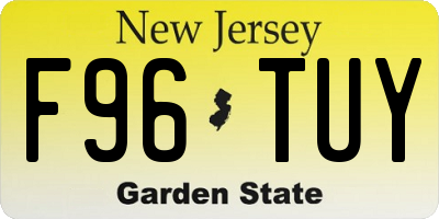 NJ license plate F96TUY