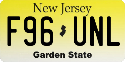 NJ license plate F96UNL