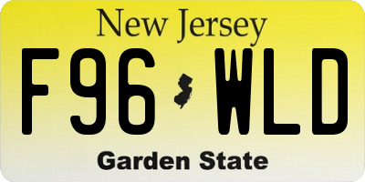 NJ license plate F96WLD