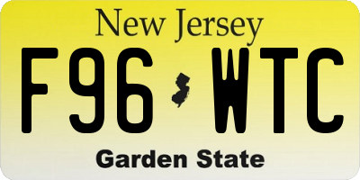 NJ license plate F96WTC