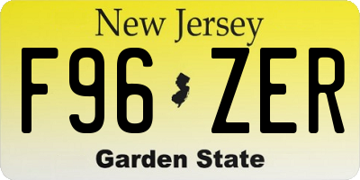 NJ license plate F96ZER