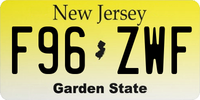 NJ license plate F96ZWF
