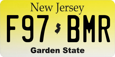 NJ license plate F97BMR