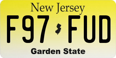 NJ license plate F97FUD