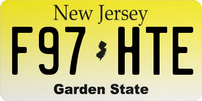 NJ license plate F97HTE