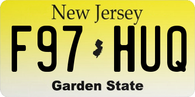NJ license plate F97HUQ