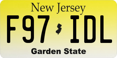 NJ license plate F97IDL