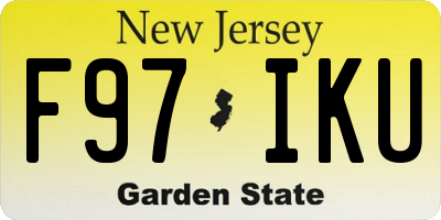 NJ license plate F97IKU