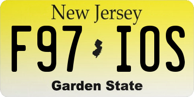 NJ license plate F97IOS