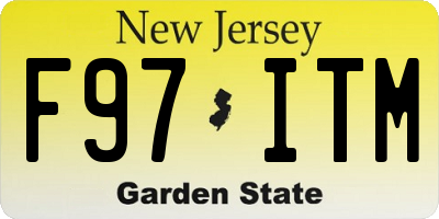 NJ license plate F97ITM