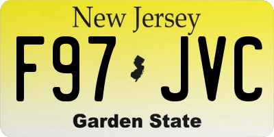 NJ license plate F97JVC