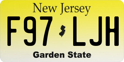 NJ license plate F97LJH