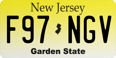 NJ license plate F97NGV