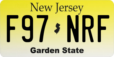 NJ license plate F97NRF