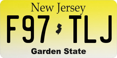 NJ license plate F97TLJ