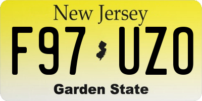 NJ license plate F97UZO
