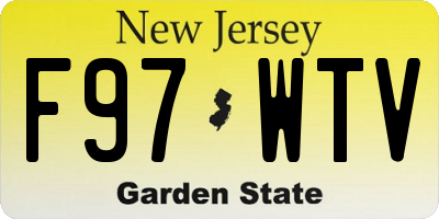 NJ license plate F97WTV