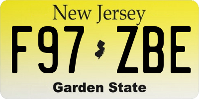 NJ license plate F97ZBE
