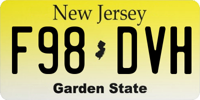 NJ license plate F98DVH