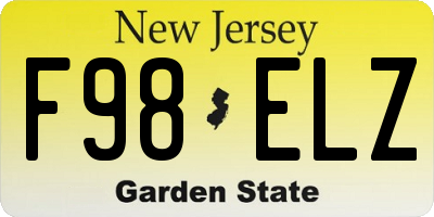NJ license plate F98ELZ