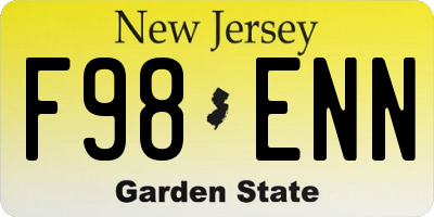 NJ license plate F98ENN