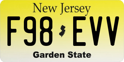 NJ license plate F98EVV