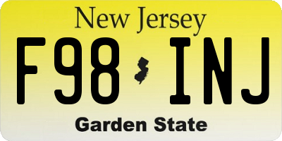 NJ license plate F98INJ