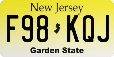 NJ license plate F98KQJ
