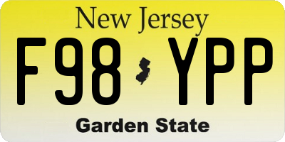 NJ license plate F98YPP