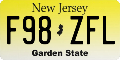NJ license plate F98ZFL