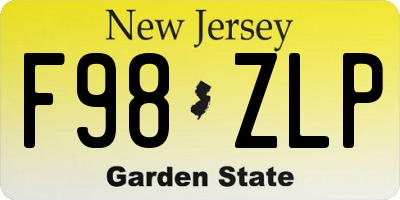 NJ license plate F98ZLP