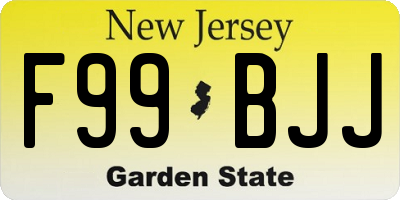 NJ license plate F99BJJ