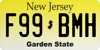 NJ license plate F99BMH