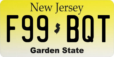 NJ license plate F99BQT