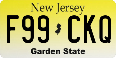 NJ license plate F99CKQ