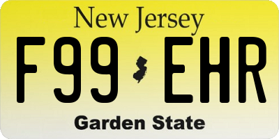 NJ license plate F99EHR