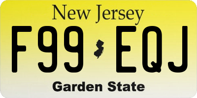 NJ license plate F99EQJ