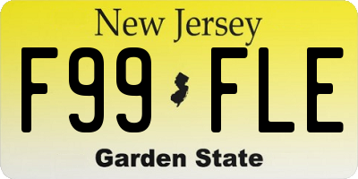NJ license plate F99FLE