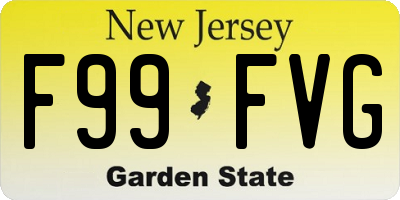 NJ license plate F99FVG