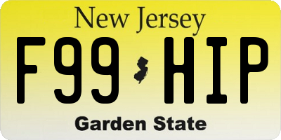 NJ license plate F99HIP