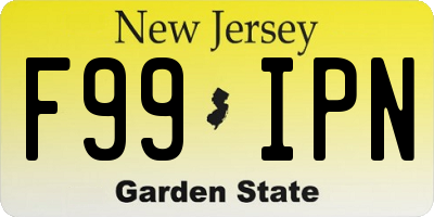 NJ license plate F99IPN