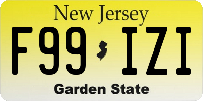 NJ license plate F99IZI