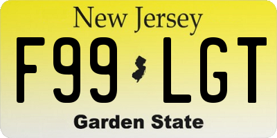 NJ license plate F99LGT