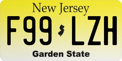 NJ license plate F99LZH