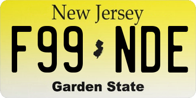 NJ license plate F99NDE