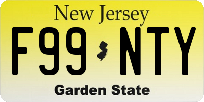 NJ license plate F99NTY