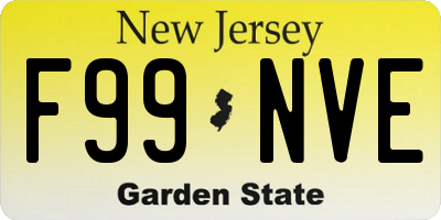 NJ license plate F99NVE